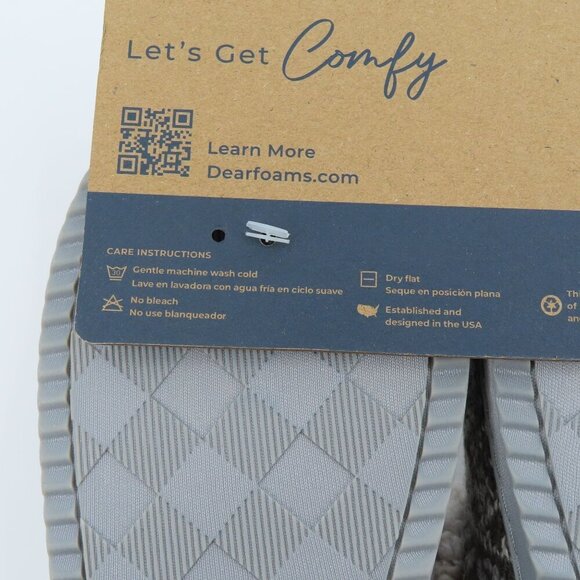 Dearfoams Women Medium 7-8 Multicolor Sweater Knit Memory Foam Slippers NEW - Picture 11 of 14